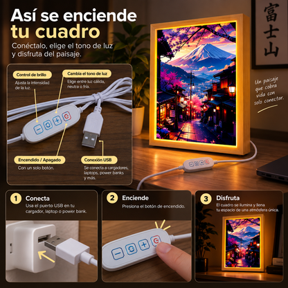 Cuadro LED Monte Fuji