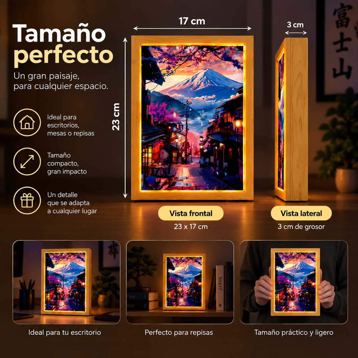 Cuadro LED Monte Fuji