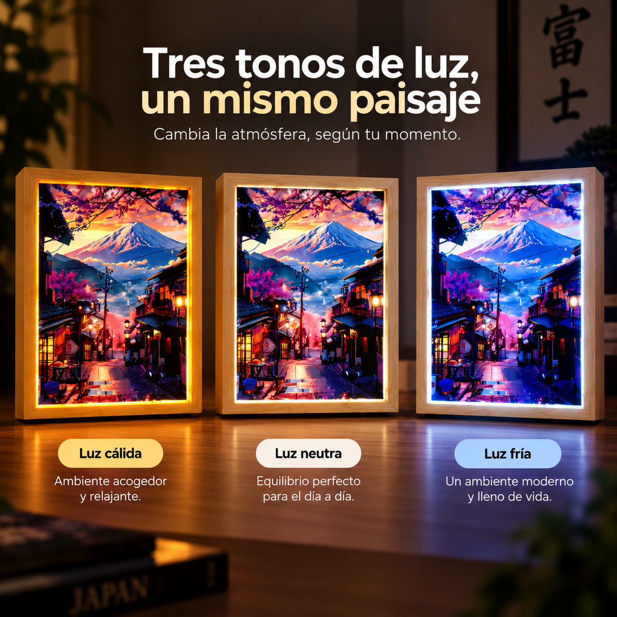 Cuadro LED Monte Fuji